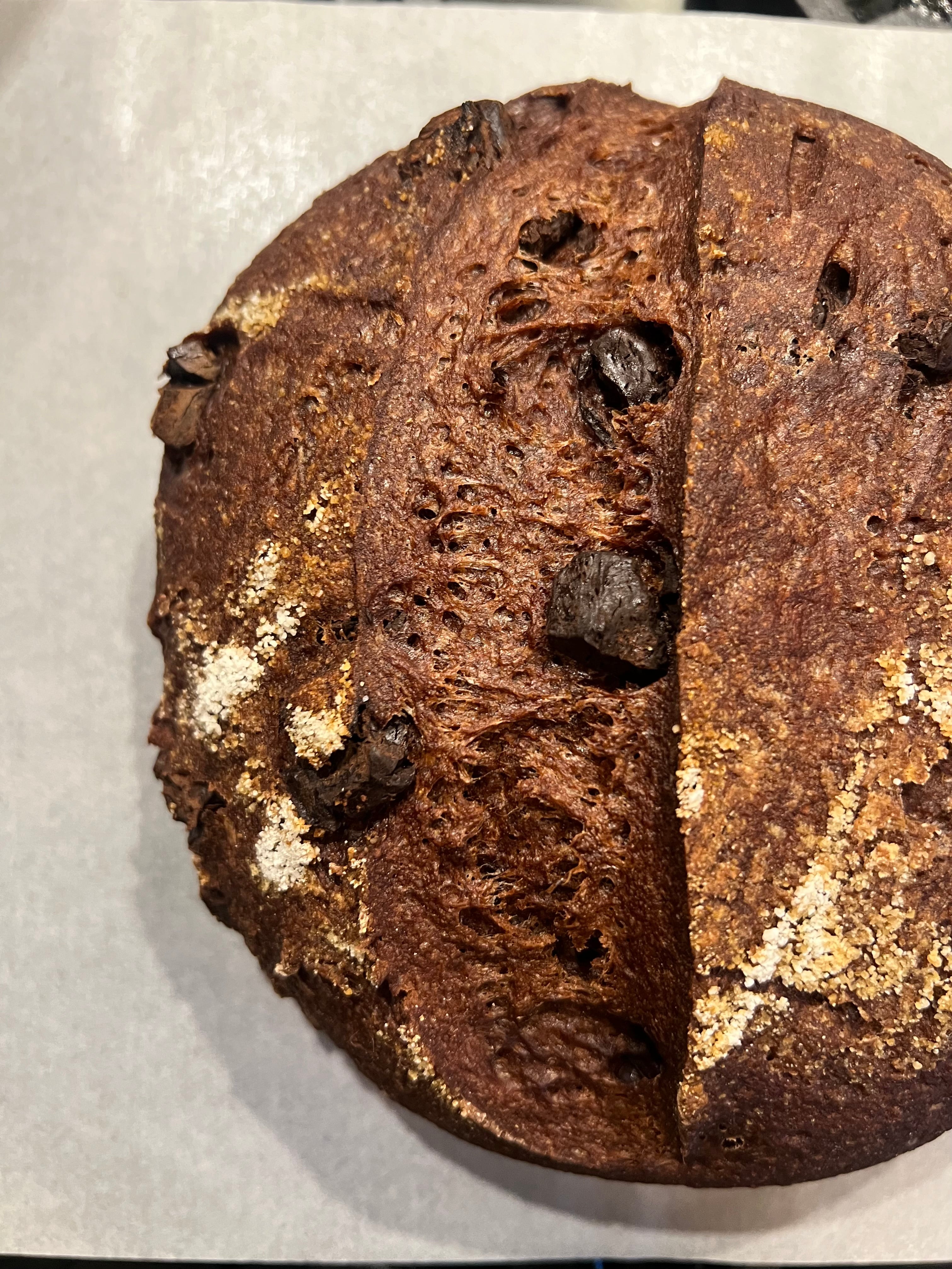 Gluten-Free Double Chocolate Chip Sourdough